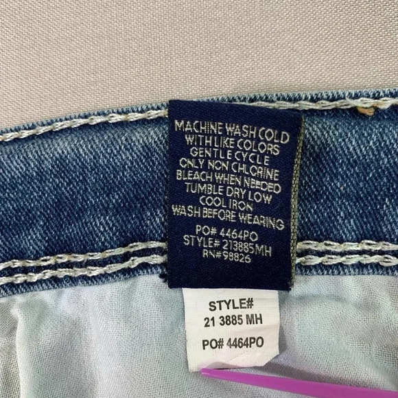 U.S. Polo Assn. Women's Denim Bermuda Jeans Shorts Stretchy Washed Blue Size 10 - Picture 15 of 16